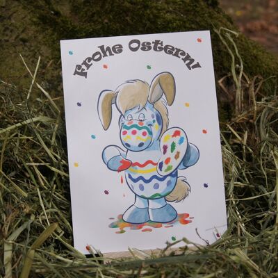 Postkarte Grüße und Wünsche  Ostern