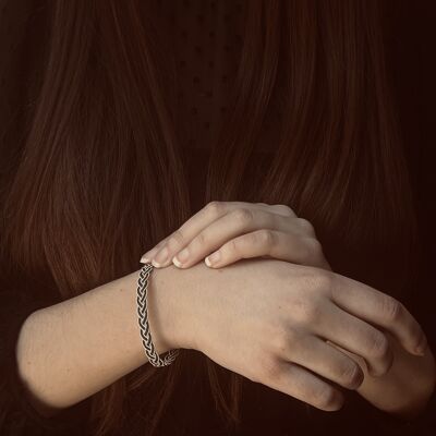 925 silver bracelet "TRESSE" 18cm, KOKAZ collection