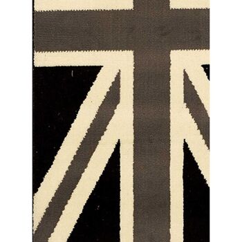 Tapis enfant 140x200cm BC UNION JACK BLACK AND WITHE Gris en Polypropylène 4