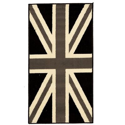Children's rug 160x225cm BC UNION JACK BLACK AND WITHE Gray in Polypropylene