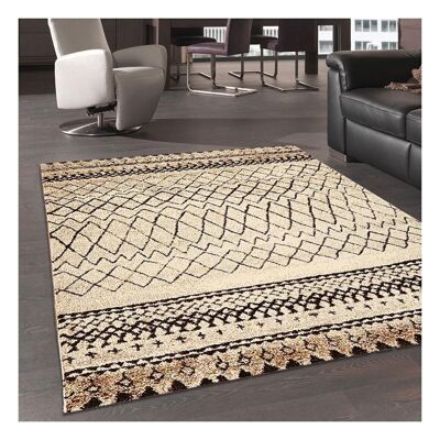 120x120 - amore per i tappeti - tappeto rotondo - tappeto da soggiorno moderno dal design scandinavo - tappeto etnico berbero a pelo corto - grande tappeto da soggiorno rotondo - tappeto r
