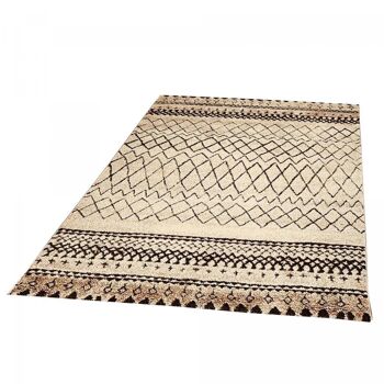 120x120 - un amour de tapis - tapis rond - tapis salon moderne design scandinave - tapis berbere ethnique poils ras - grand tapis salon rond - tapis r 4