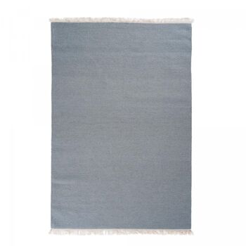 Tapis kilim 200x290cm BAYA IBAY Argent. Tapis artisanal en Laine 1