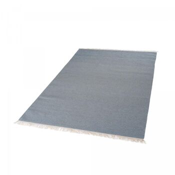 Tapis kilim 200x290cm BAYA IBAY Argent. Tapis artisanal en Laine 3