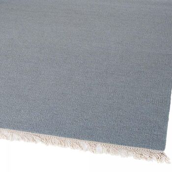 Tapis kilim 200x290cm BAYA IBAY Argent. Tapis artisanal en Laine 4