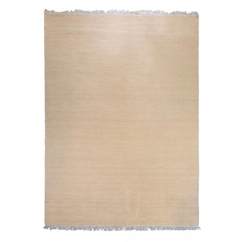 Tapis kilim 140x200cm BAYA IBAY Beige. Tapis artisanal en Laine