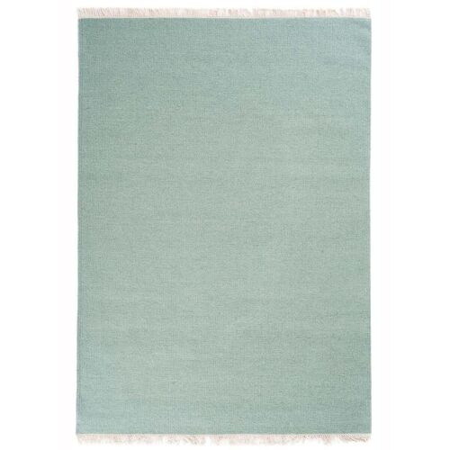 Tapis kilim 200x290cm BAYA IBAY Vert. Tapis artisanal en Laine