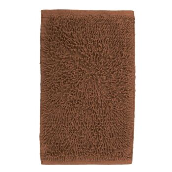 Tapis de salle de bain 50x80 cm rectangulaire curlya marron salle de bain tufté main coton 2