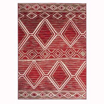 Tapis berbère style 80x150 cm rectangulaire bc berbere rouge chambre adapté au chauffage par le sol 2