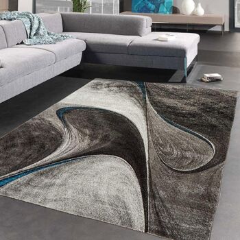 Tapis salon 160x230cm MADILA Noir en Polypropylène 2