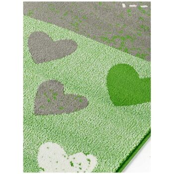 Tapis enfant 120x170 cm rectangulaire bambino coeur vert chambre adapté au chauffage par le sol 5