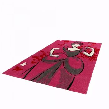 Tapis enfant 135x190cm DISNEY PREMIUM CINDERELLA Rose en Polypropylène 5