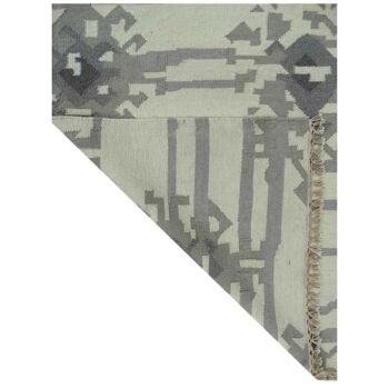 Tapis kilim 170x240cm KMESAR Gris. Tapis artisanal en Laine 5