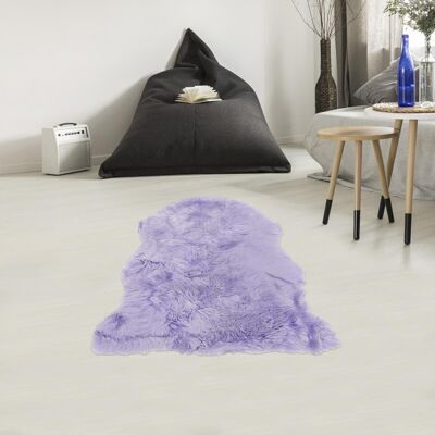 Living room rug 60x95 cm original shape shepherd violet entrance assembled hand-sewn
