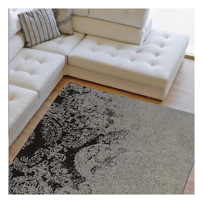 Kilim carpet 170x240 cm rectangular motoa beige hand-woven living room suitable for underfloor heating