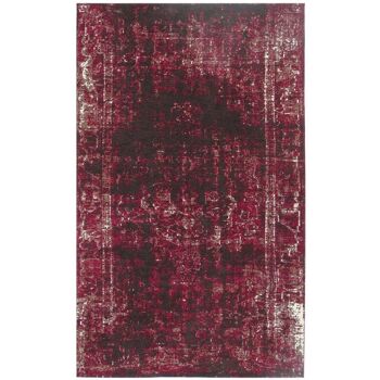 Tapis kilim 140x200 cm rectangulaire silana rose salon tissé à la main adapté au chauffage par le sol 2