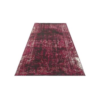 Tapis kilim 140x200 cm rectangulaire silana rose salon tissé à la main adapté au chauffage par le sol 3