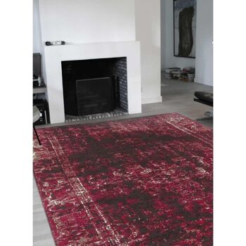 Tapis kilim 170x240 cm rectangulaire silana rose salon tissé à la main adapté au chauffage par le sol 5