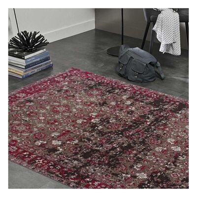 Kilim rug 170x240 cm rectangular moresa pink hand-woven living room suitable for underfloor heating