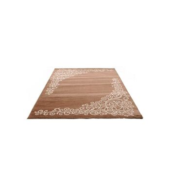 Tapis d'orient 80x150 cm rectangulaire new florida 1 beige chambre adapté au chauffage par le sol 3