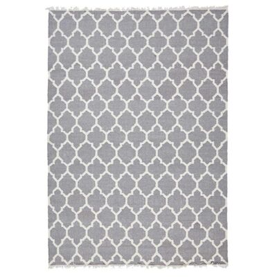 Kilim rug 110x160cm AFRIRA Grey. Handmade wool rug