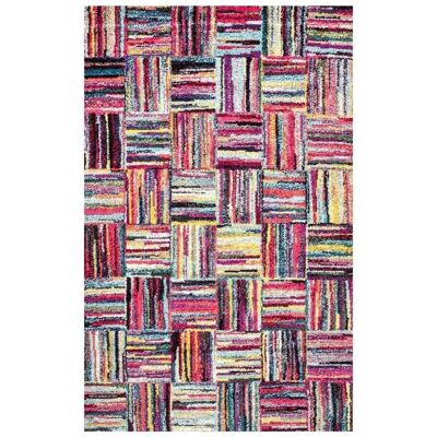 Tapis salon 160x160 carrecm BOUTIK BRIK Multicolore en Polypropylène