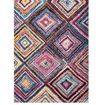 Tapis salon 60x110cm CARRE BOUTIK Multicolore en Polypropylène 3