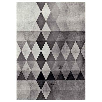 Tapis de salon 60x110 cm rectangulaire belo 19 gris entrée adapté au chauffage par le sol 2