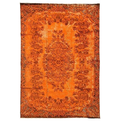 Tapis d'orient 160x276cm OYMALI 1A2T Orange. Tapis artisanal en Laine