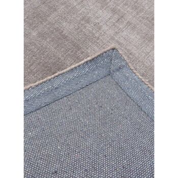 Tapis salon 140x200cm NEO UNI Gris. Tapis artisanal en Polyester 3