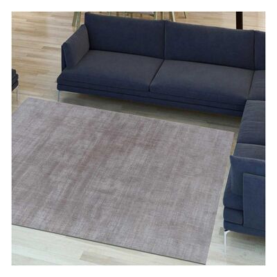 Tappeto soggiorno 200x290 cm rettangolare neo uni grigio taftato a mano sala da pranzo adatto per riscaldamento a pavimento