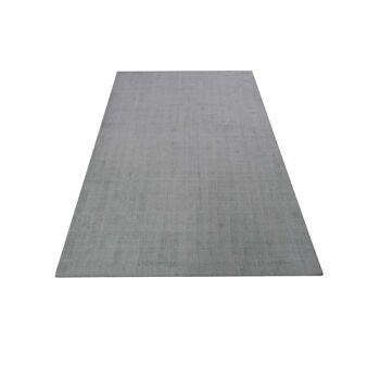 Tapis de salon 80x140 cm rectangulaire neo uni beige chambre tufté main adapté au chauffage par le sol 4