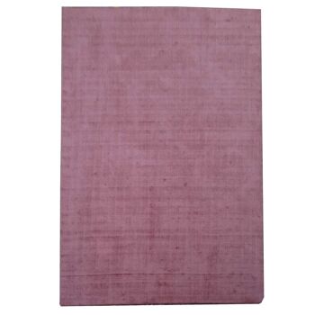 Tapis salon 60x110cm NEO UNI Rose. Tapis artisanal en Polyester 1