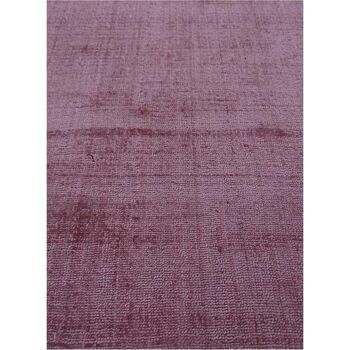 Tapis salon 60x110cm NEO UNI Rose. Tapis artisanal en Polyester 3