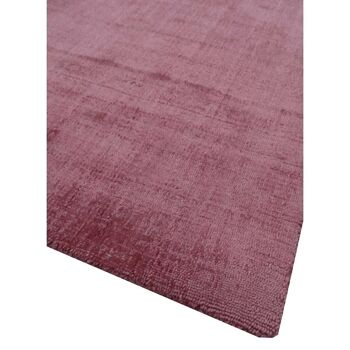 Tapis salon 60x110cm NEO UNI Rose. Tapis artisanal en Polyester 4