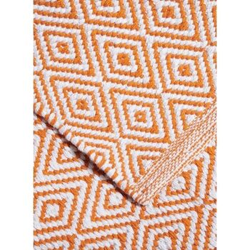 Tapis kilim 50x80cm SCANDINAVIA Orange. Tapis artisanal en Coton 3