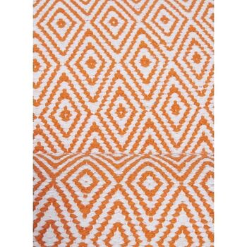 Tapis kilim 50x80cm SCANDINAVIA Orange. Tapis artisanal en Coton 5