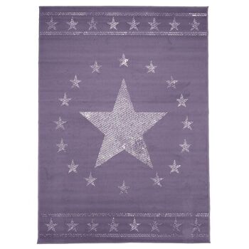 Tapis enfant 140x200 cm rectangulaire bc first start gris chambre adapté au chauffage par le sol 2