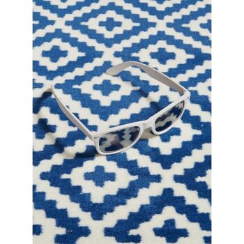 80x150 - un amour de tapis - af roma - - tapis moderne design tapis salon et tapis chambre tapis entrée - bleu créme - couleurs et tailles disponibles 3