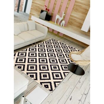 Tapis salon 60x110cm AF ROMA Crème en Polypropylène 2