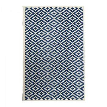 60x110 - un amour de tapis - af roma - - tapis moderne design tapis salon et entrée - bleu créme - couleurs et tailles disponibles 2