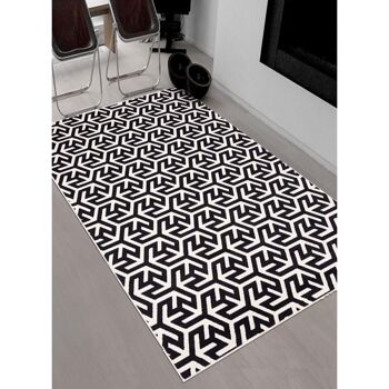 Tapis salon 60x110cm BC NICE 1 Noir en Polypropylène 2