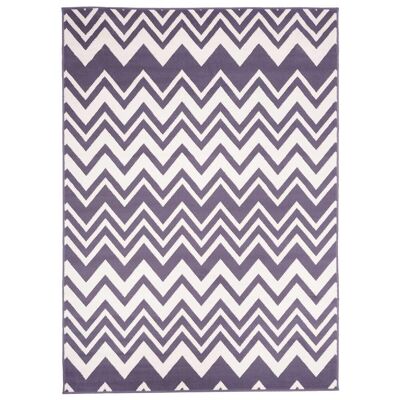 Living room rug 60x110cm BC V VAGUES Gray in Polypropylene