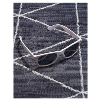 60x110 - un amour de tapis - petit tapis entrée interieur - tapis salon moderne design scandinave berbere géométrique - tapis gris 3
