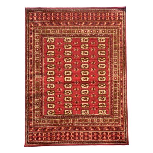 120x170 - un amour de tapis - tapis moderne pour salon design baroque poils ras - grand tapis salon rouge