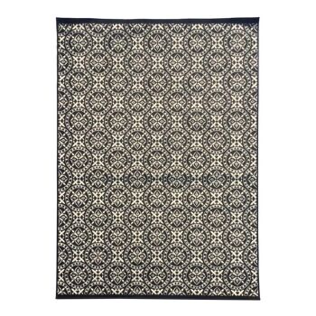 160x225 - un amour de tapis - tapis moderne pour salon design géométrique poils ras - grand tapis salon noir 2