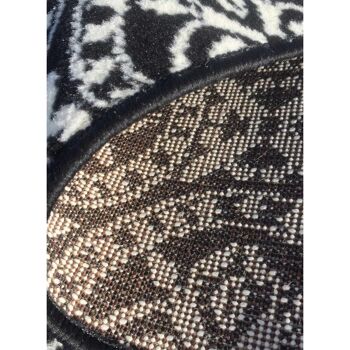 160x225 - un amour de tapis - tapis moderne pour salon design géométrique poils ras - grand tapis salon noir 3
