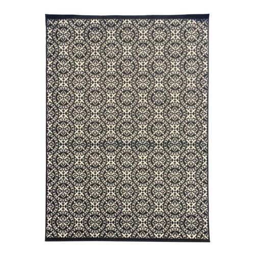 Tapis salon 80x150cm BC RONTRI Noir en Polypropylène