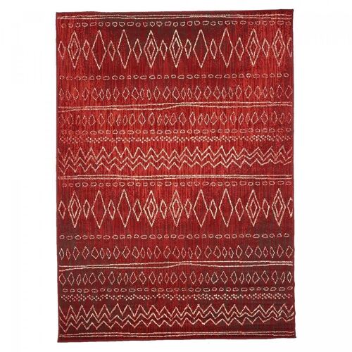 Tapis berbère style 160x225cm BC BERBERE 2 Rouge en Polypropylène