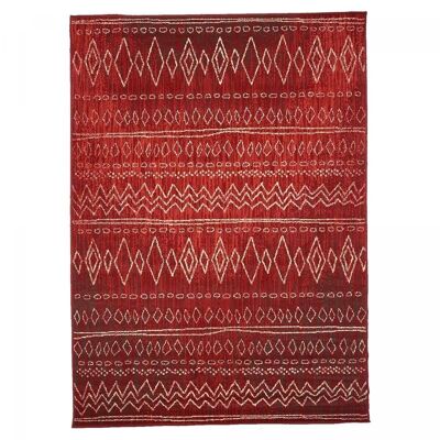 Tapis berbère style 60x110cm BC BERBERE 2 Rouge en Polypropylène